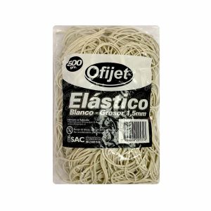 Elástico 500gr 55/8.0 tipo liga blanco