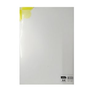 Funda A4 transparente con sujetador amarillo