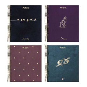 Cuaderno book 7mm 120hj Velvet surtido