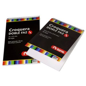 Croquera 21x32cm 50 hojas doble faz