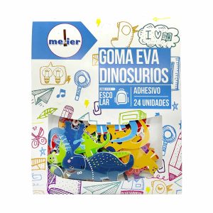 Goma eva dinosaurios adhesivos 24 unidades