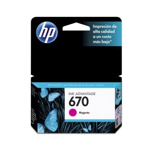 Cartucho de tinta original HP 670 magenta