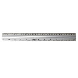 Regla 30cm doble aluminio