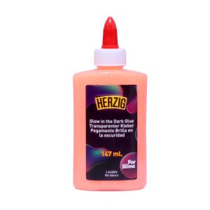 Glitter glue 147ml Glow in dark coral