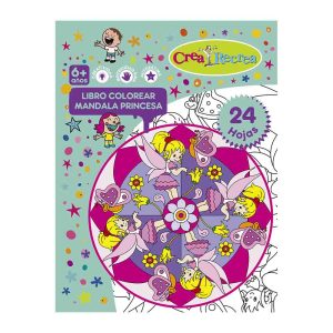 Libro colorea mandala princesa