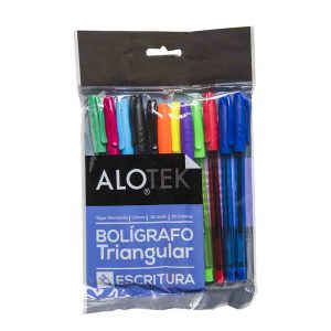 Bolígrafo triangular 12 colores