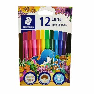 Plumón fibra Luna 12 colores