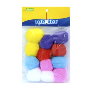Pompones grandes para manualidades 12 unidades