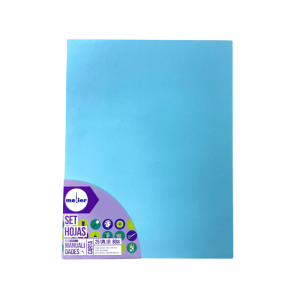 Papel carta multipropósito 25hj 80gr color azul pastel