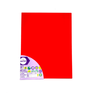 Papel carta multipropósito 25hj 80gr color rojo