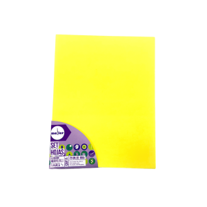 Papel carta multipropósito 25hj 80gr color amarillo pastel