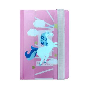 Libreta elástico unicornio A6