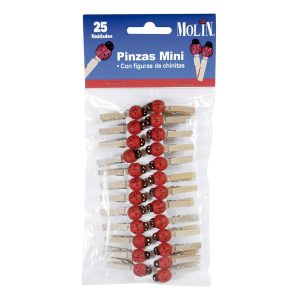 Perros para ropa mini 25un con chinitas