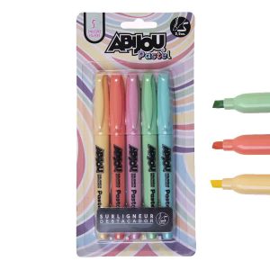 Destacador pastel set 5 colores