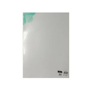 Funda A4 transparente con sujetador verde