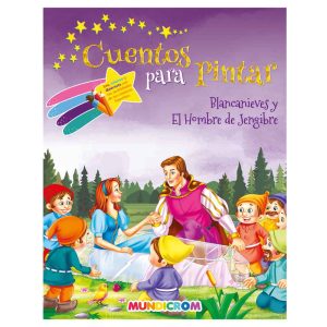 Cuento para pintar Blancanieves y hombre de jengibre