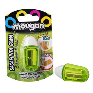 Goma borrar con sacapuntas verde