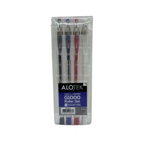 Bolígrafo gel 0.7mm set 4 unidades