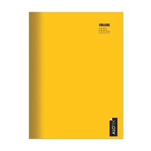 Cuaderno college 7MM 80 hojas liso color amarillo