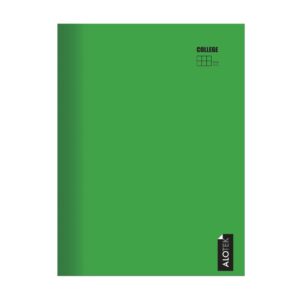 Cuaderno college 7MM 80 hojas liso color verde