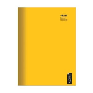 Cuaderno college 5MM 80 hojas liso color amarillo