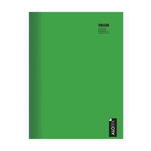 Cuaderno college 5MM 80 hojas liso color verde
