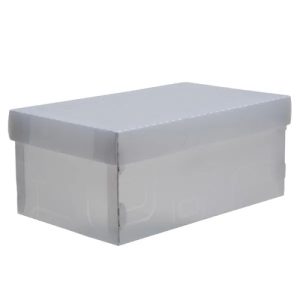 Caja de zapatos escolar armable cristal