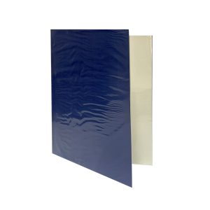 Carpeta plastificada oficio con fastener azul