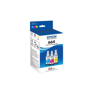 Pack Botellas de Tinta Original Epson T664 3 colores