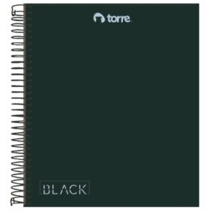 Cuaderno medio oficio 120 hojas negras Torre