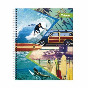 Cuaderno universitario 7mm 100 hojas surtido hombre