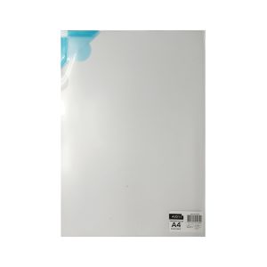 Funda A4 transparente con sujetador azul