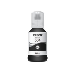 Botella de tinta original Epson T504 negro