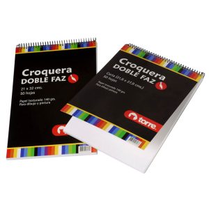 Croquera 21.6x277.9cm 50 hojas doble faz