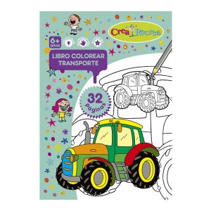 Libro colorear transporte