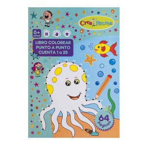 Libro actividades colorear punto por punto cuenta 1-25