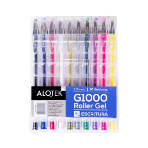 Bolígrafo gel 1.0mm set 10un G1000