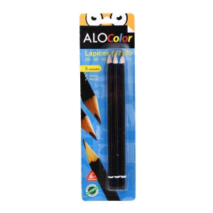 3 lápices grafito triangulares 2-4-6b