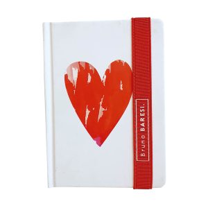 Libreta elástico corazón A6