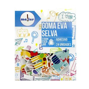 Goma eva selva adhesivos 24 unidades