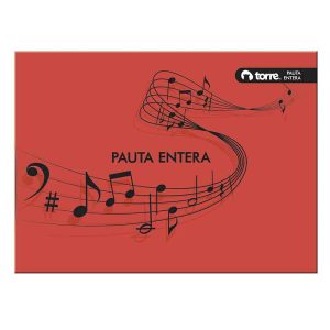 Cuaderno música pauta entera 10 hojas