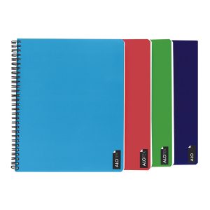 Cuaderno universitario 7mm 100 hojas liso tapa gruesa surtido