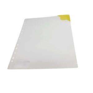 Funda A4 transparente para archivador amarillo