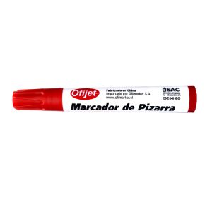 Plumón pizarra punta redonda rojo