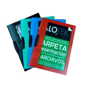 Carpeta plástica A4 con clip tapa transparente