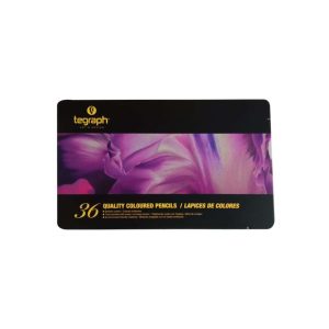 Set lápices de colores 36 un caja metálica