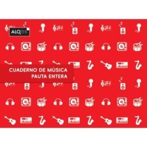 Cuaderno música pauta entera 10 hojas