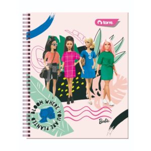 Cuaderno universitario 7MM 100 hojas Barbie Torre surtido