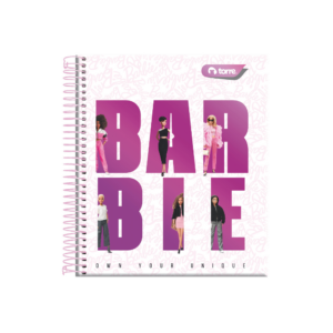 Cuaderno medio oficio 7MM 120 hojas Barbie Torre surtido