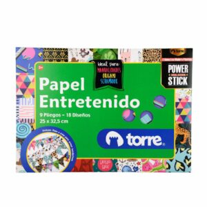 Bolsón papel entretenido 25X32.5cm 9 hojas